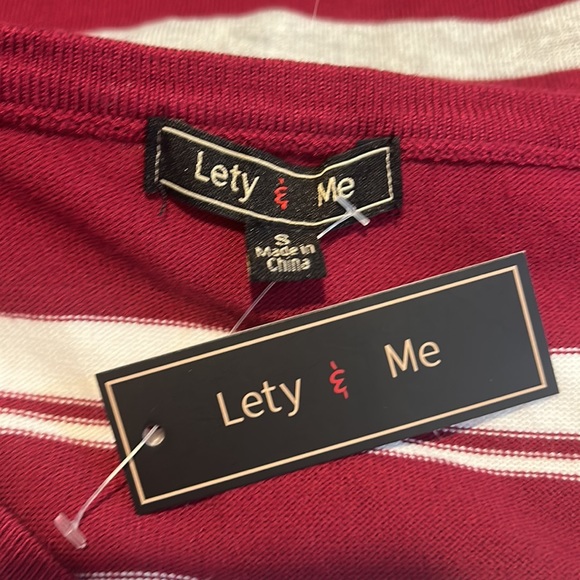 Lety & Me Dallin Striped 3 Quarter Sleeve Sweater NEW Sz S - Picture 8 of 8